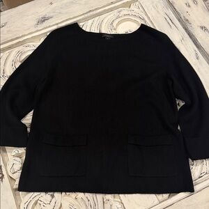 Ann Taylor cuffed sleeve patch pocket sweater Womens S office workwear Preppy